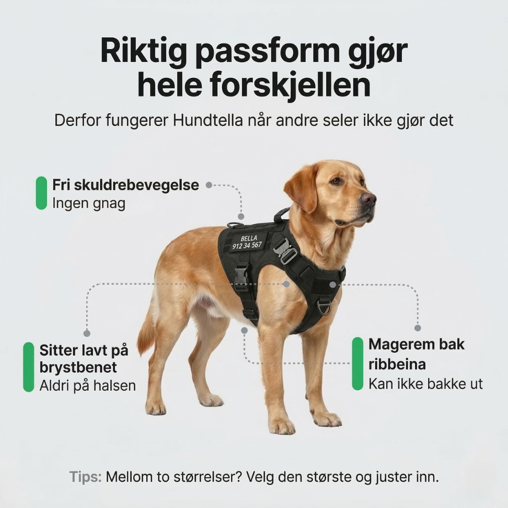 TacDogs Anti-trekk & Finn Hjem-sele