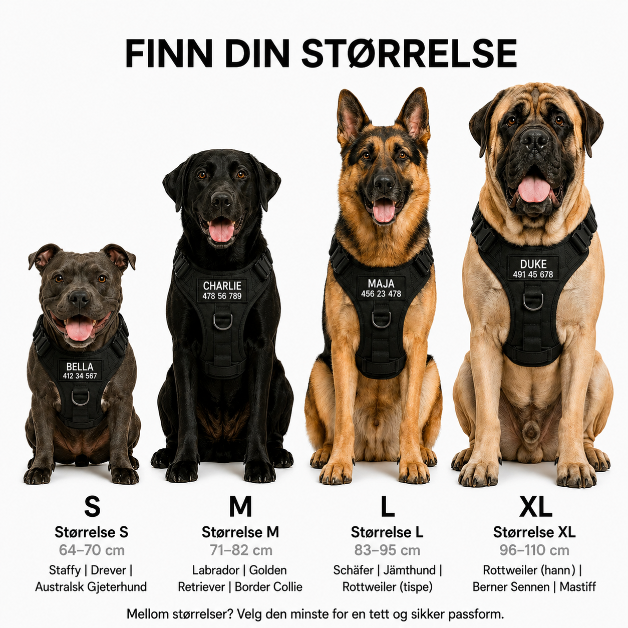 TacDogs Anti-trekk & Finn Hjem-sele
