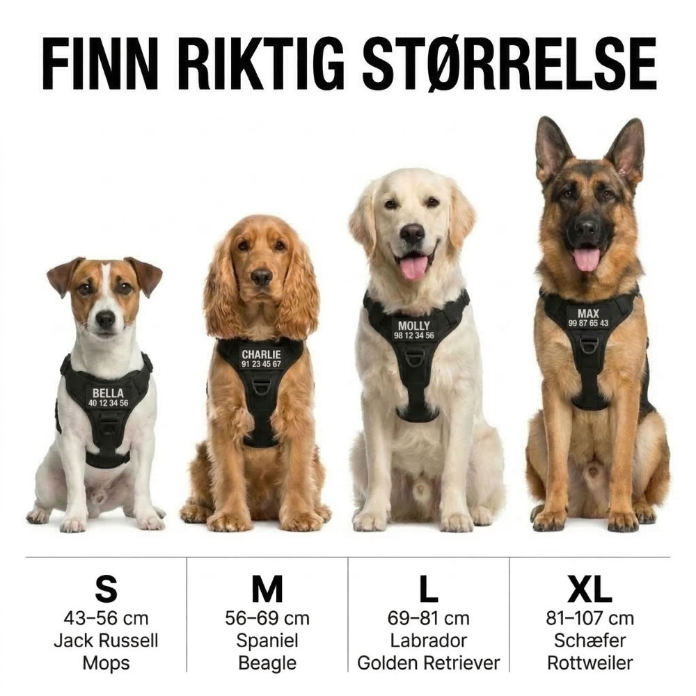 TacDogs Anti-trekk & Finn Hjem-sele